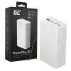 Green Cell Powerbank 30 000mAh, 22.5W, 4 porty, biały